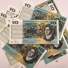 1968 (R303) $10 Ten Dollar Banknote - Very Fine - Phillips / Randall Australia