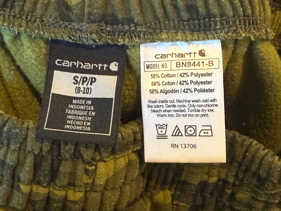 Carhartt Fleece Logo Sweatpant - Boys S-8/10 - Camo - Image 4 of 4