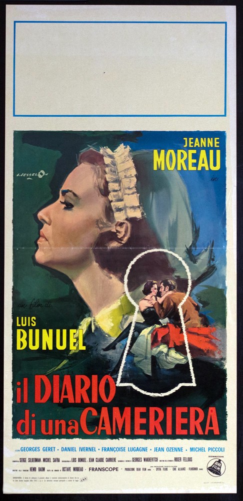 Locandina originale film Il diario di una cameriera (1964) - Regia di Luis Buñuel