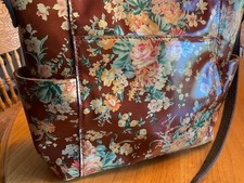 Vintage Authentic Patricia Nash Varsi Botanical Print Crossbody Shoulder Bag