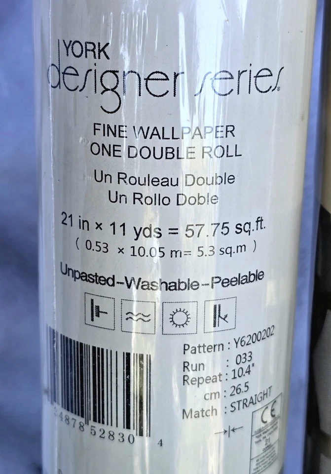 Papel pintado York Designer Series Y6200202 - Lote de 2 rollos paquete patrón fino Foto 2 de 4