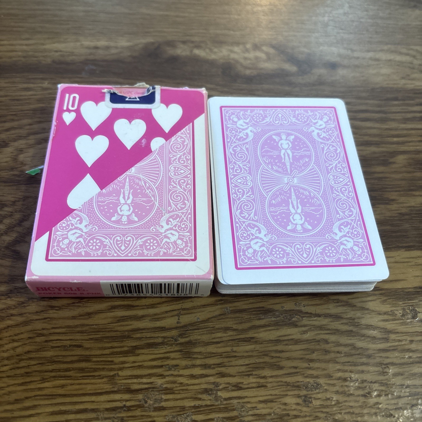 Playing Cards Reverse Face Rider Back Poker Deck, Pink & White Usa