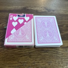 Bicycle Playing Cards Reverse Face Rider Back Poker Deck, Pink  White USA