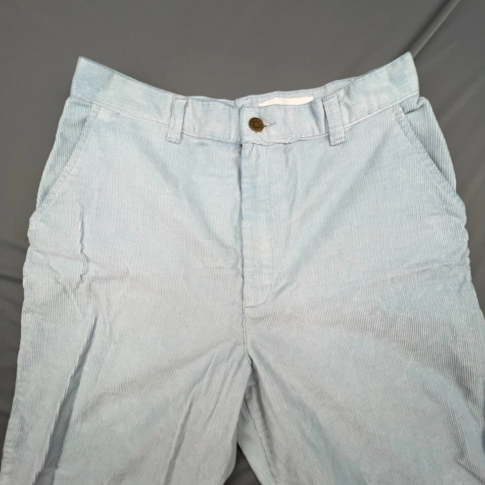 VTG Casual Corner Corduroy Pants Women 10 High Rise Tapered Light Blue USA Made - Image 3 of 4
