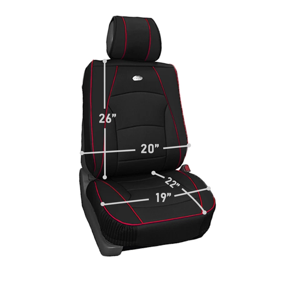 FH Group Fundas de Asiento de Cuero PU Ajuste Universal para Coche Camión SUV Furgoneta - Juego Completo Foto 2 de 3