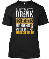 Boxer Dad Funny Dog Lover B T-Shirt Made in the USA Size S to 5XL
