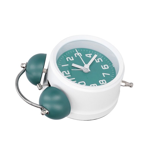 OVAQUIXI Retro Metal Twin Bell Alarm Clock Green 5.1x3.3x2.2 Inches Loud - Zdjęcie 3 z 12