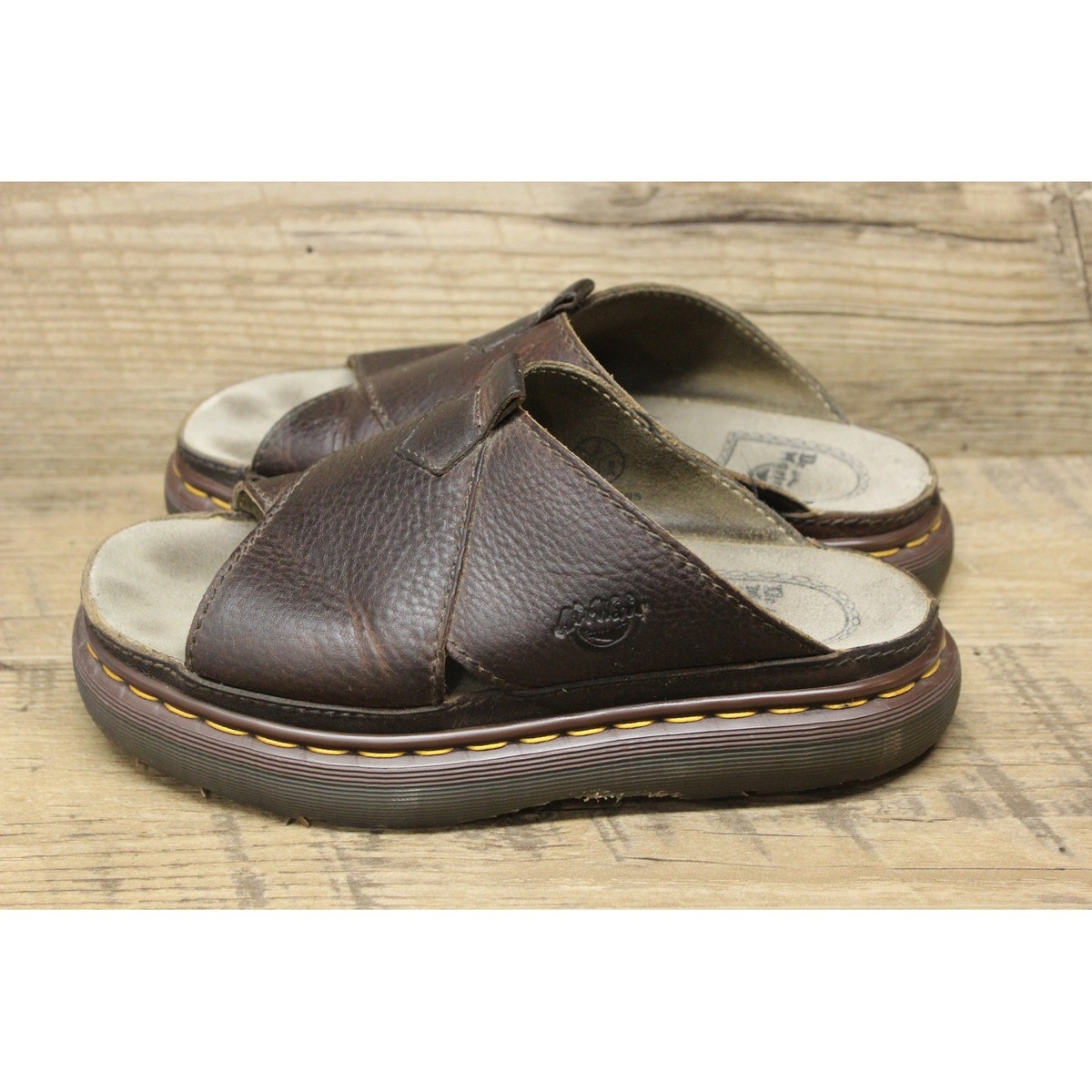Dr. Martens Unisex Leather Criss Cross Slip On Slide Sandals  display picture 1