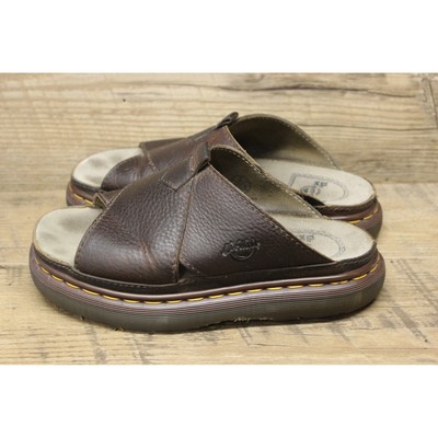Dr Marten Leather Criss Cross Sandals Slides Dr. Martens Unisex Leather Criss Cross Slip On Slide Sandals  main image 2