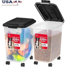 Airtight Pet Food Storage Container 33QT Cats Dogs Birds Durable BPA Free New