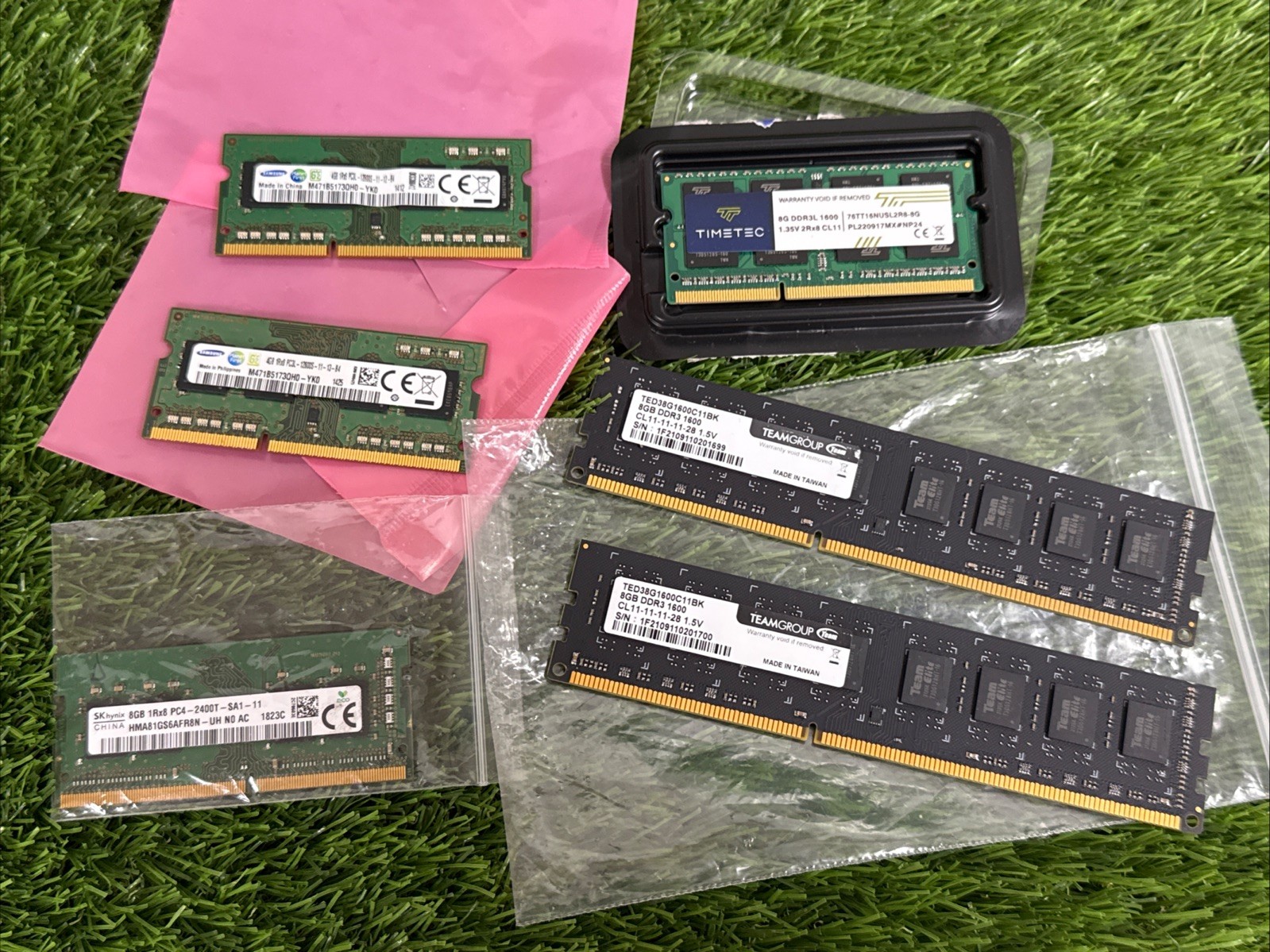 8GB DDR3 1600 PAIR (16GB)  TED38G1600C11BK + HUGE LOT OF RAM PART ETC..