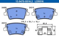 Ate 13.0470-5516.2 Bremsbelag Keramik Hinten , Passt Zu: Hyundai Santa Fe Iv, Sa