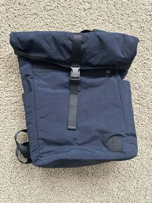 TED BAKER LONDON Tomith Paper Touch Nylon Backpack Blue Excellent Used Condition