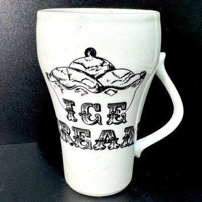 Fun Vintage White Ceramic Ice Cream Soda Jerk Mug Root Beer Float Cup Japan
