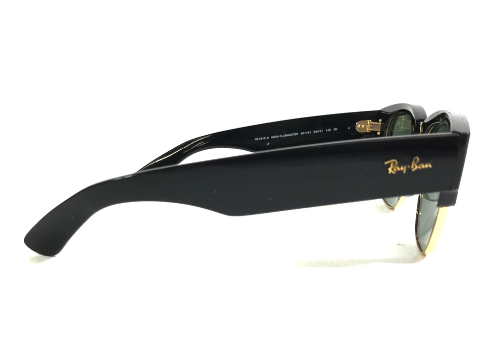 Gafas de sol Ray-Ban RB0316-S MEGA CLUBMASTER 901/31 negras sobre doradas con G-15 53 mm Foto 4 de 4
