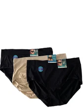 Vanity Fair 3 Pairs Effortless Brief Panties 9/2XL Multi-Color 13276 NEW