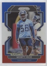 2021 Panini Prizm Rookie Red White & Blue Prizm Monty Rice #420 0j5z
