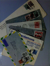 1940s South America - 6 Airmail Covers - Brazil Argentina Uruguay to NY   #60
