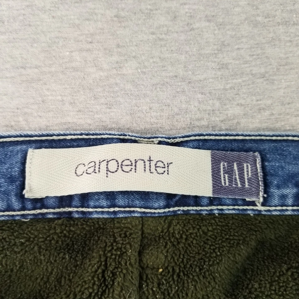 Pantalones de mezclilla Izod para hombre talla 28x30 de colección forrados de vellón carpintero 100 % algodón Normcore Workcore Foto 3 de 4