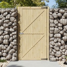 Wooden Garden Gate Flat Top Pedestrian Gates Privacy Outdoor Door with Fittings