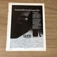 GRAM100 MAGAZINE ADVERT 11X8 QUAD ESL-63 WITH COMPACT DISC