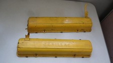 Vintage 1957 1958 Cadillac Script 365 Valve Cover Pair Yellow Rat Rod 03aa3 Il