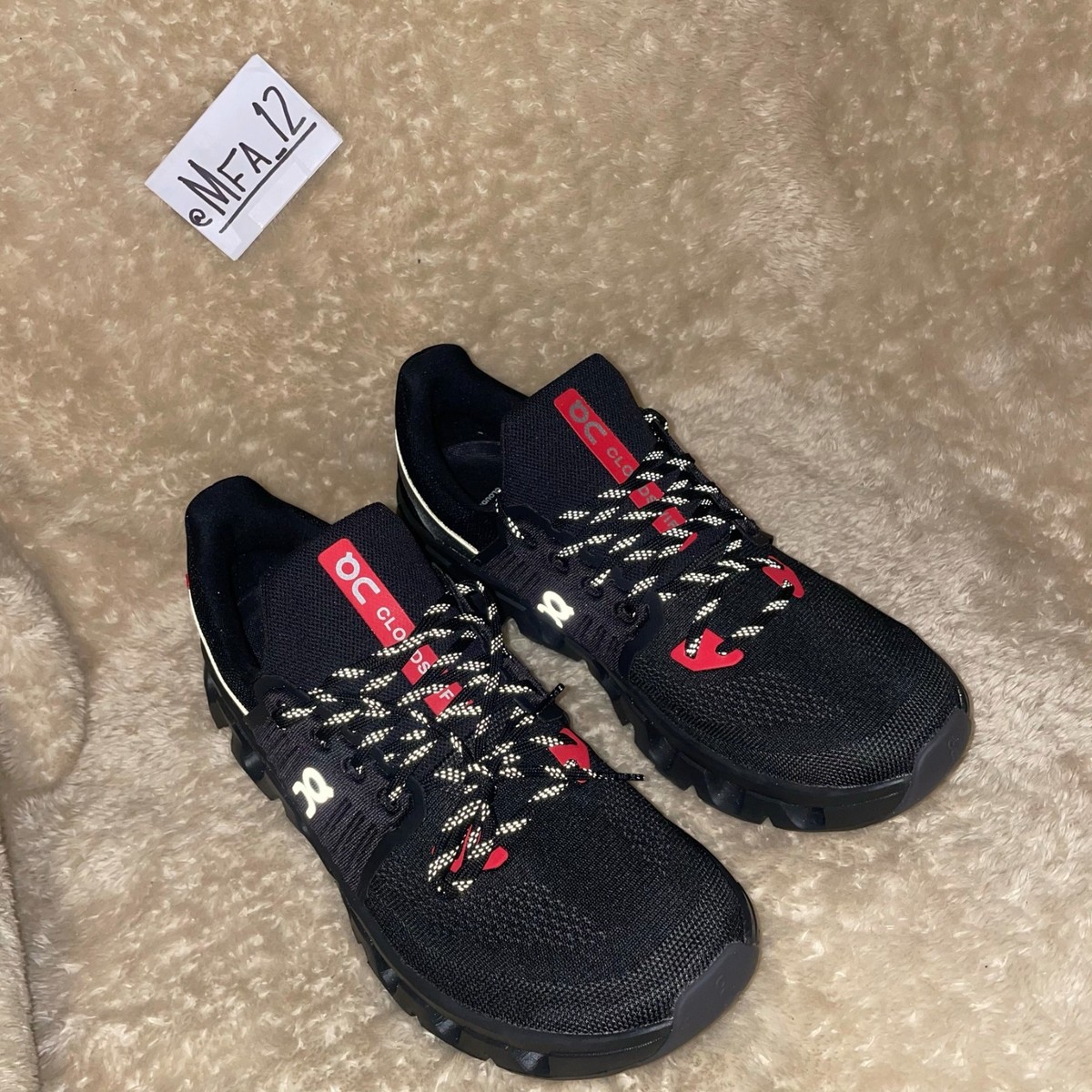 Size 11 - ON Cloudswift 4 AD Black Red Silver (Men display picture 1