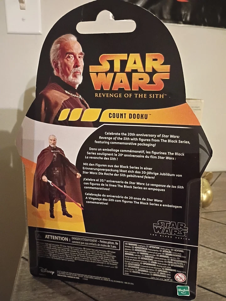 "Figura Star Wars Black Series Count Dooku 6"" ROJOS 20 Aniversario Hasbro Nueva"  Foto 2 de 2