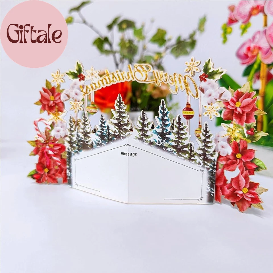 Tarjetas de Navidad Pop Up, Tarjeta de Felicitación de Navidad 3D para Padre Hermano Hermana Mujer Foto 4 de 4