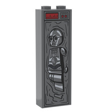 Custom Print auf LEGO ® 1x2x5 Stein - Verbrecher in Karbonit eingefroren