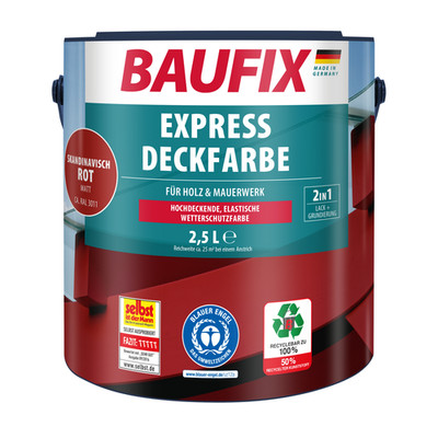 2in1 Express Deckfarbe 2,5 L skandinavisch rot