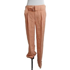 NWT Womens A New Day Size 8 Orange Pleated Belted Pants 2y60