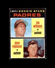 Dave Robinson Signed 1971 Topps Rookie Stars San Diego Padres Autograph