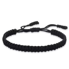 1Pc Black Handmade Braided Rope Bracelet  Tibetan Good Luck Gift Jewelry