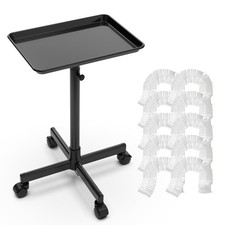 Tasalon Rolling Salon Cart Mobile Styling Station Wheels Aluminum Rolling Tray