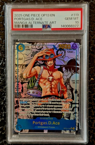 Portgas.D.Ace OP13-119 Manga Alt Art - Carrying On His Will PSA 10 English