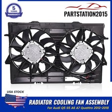 Fits Audi Q5 S5 A6 A7 Quattro 2012-2018 Radiator Cooling Fan Assembly 4H0121207B