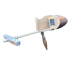 COMPLETE Antique Wooden Stereoscope Viewer Bottom Handle- Saturnscope 1895 -NICE