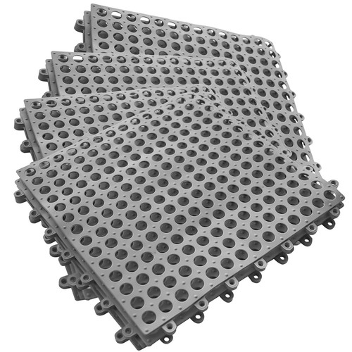 16er Pack Drainage ineinandergreifende Fußmatten, 12”x12” rutschfeste Duschbatte