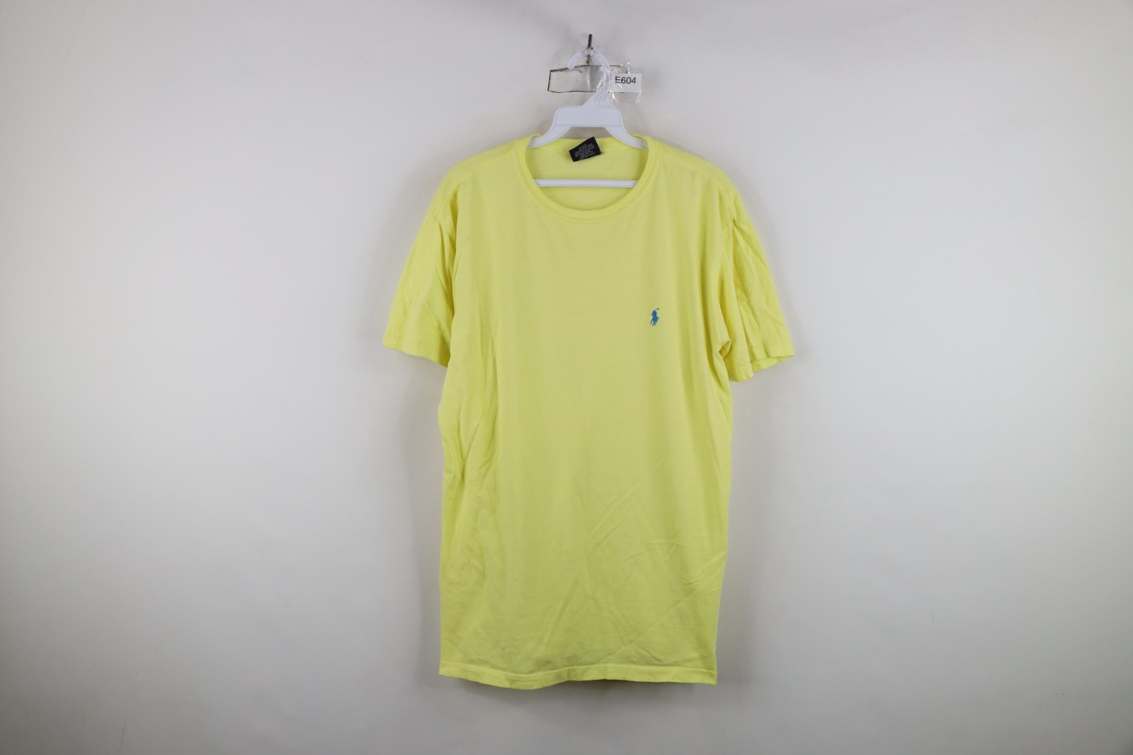 T shirt manica corta vintage anni 90 Ralph Lauren uomo piccolo logo pony sbiadito cotone