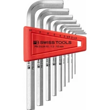 PB Swiss PB 210.H-10 Hex Key L- Wrenches, Set in a Practical Plastic Holder 9Pcs