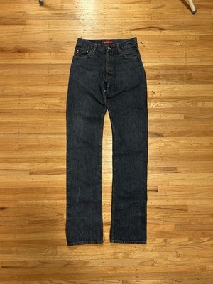 Miss Sixty High Waisted Jeans 31x34 Straight Leg Buttonfly Extra-Long Denim