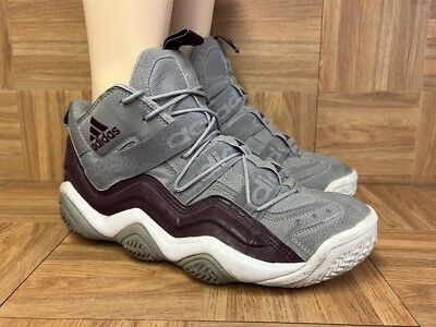 RARE🔥 Sz 12 - Adidas Top Ten 2000 Shift Grey Maroon Kobe Bryant