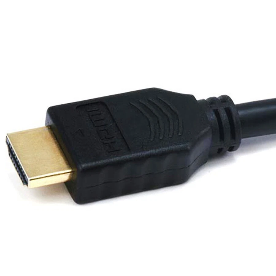 3x HDMI macho a 2 DVI-D hembra adaptador de video cable divisor Y dorado monitor de PC Foto 2 de 3