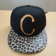 "C" Crown Snapback Leopard Animal Print Flat Bill Snapback Baseball Cap Hat New 