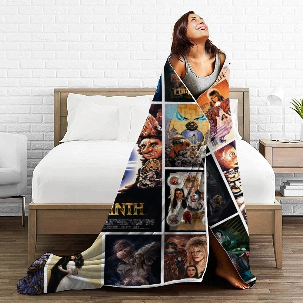 Labyrinth Blanket, Labyrinth 80s Movie Fleece, Sherpa Blankets Magic Dance