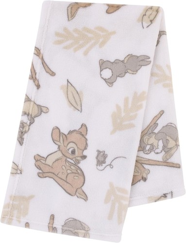 is for Bambi Tan, Gray, and White Super Soft Plush Baby Blanket - Bild 2 von 7