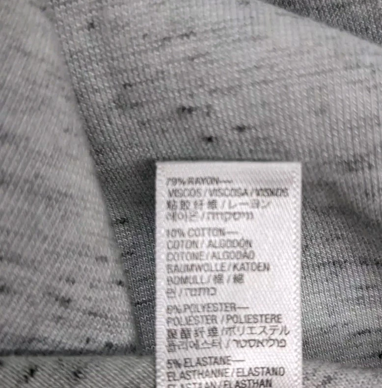 NUEVO CON ETIQUETAS American Apparel Vestido Patinador Mujer L Gris Camisa Vestido Minimalista #8 Foto 4 de 4