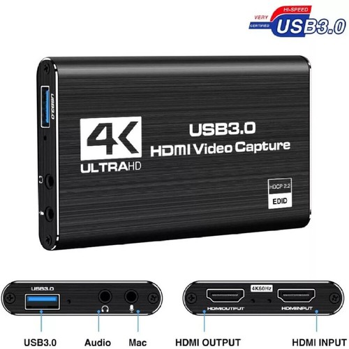 USB 3.0 Game Capture Card 4K Audio Videoaufnahmekarte HDMI Videoaufnahmegerät DE - Bild 5 von 13