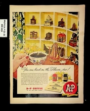 1949 A&P Coffee Flavor and Value Vintage Print Ads 9387